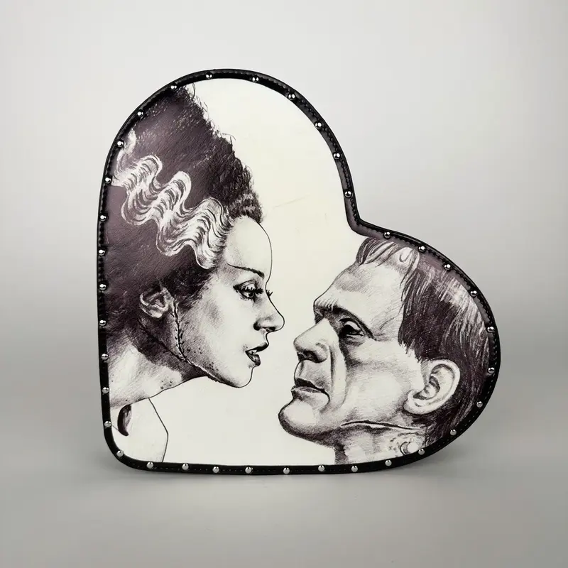 Glow in the Dark Bride of Frankenstein Convertible Heart bag