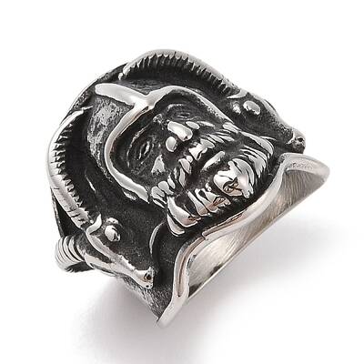 304 Stainless Steel Viking Warrior Ring for Men