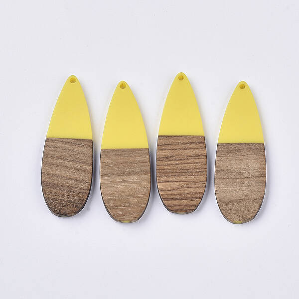 Resin & Walnut Wood Big Pendants