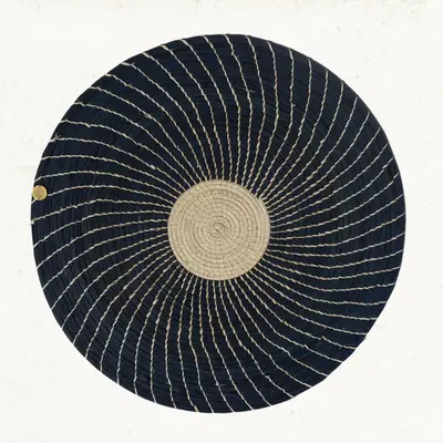 Black Moon Placemat - Pack of 6 - Handmade Iraca Palm Placemat