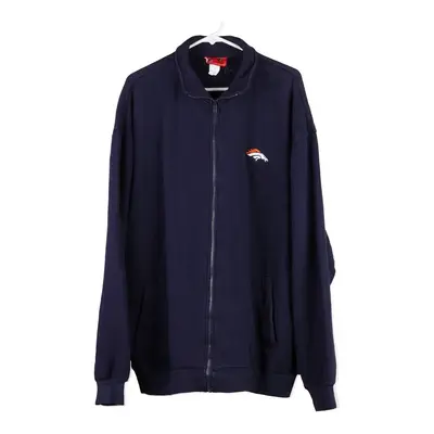 Denver Broncos Nfl Zip Up - Large Blue Cotton