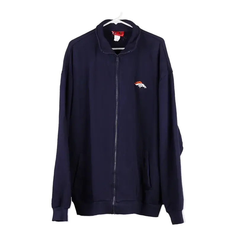 Denver Broncos Nfl Zip Up - Large Blue Cotton