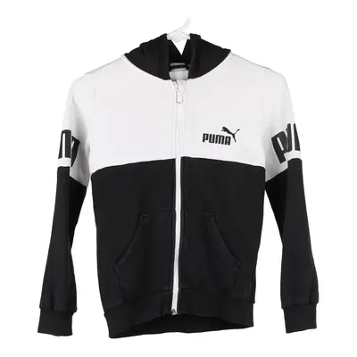 Age 9-10 Puma Hoodie - Medium Block Colour Cotton