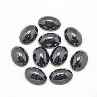 Natural Black Stone Cabochons
