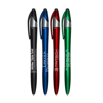 250 Custom iWriter Triple Twist - 3 Color Ink Pen & Stylus - Touch ...
