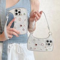 [Free !ship] ( Hand Lanyard ) Glitter Bling Diamond & Heart Sparkle Case for iPhone 16 15 14 13 Pro Max for Women Girls Cryst...