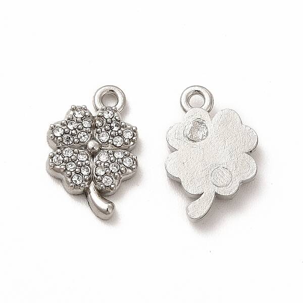 316 Surgical Stainless Steel with Crystal Rhinestone Charms