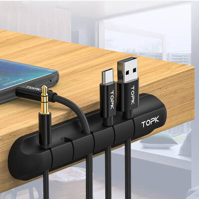 Silicone USB Cable Winder – Multipurpose Cable Organizer for Desktops & Devices