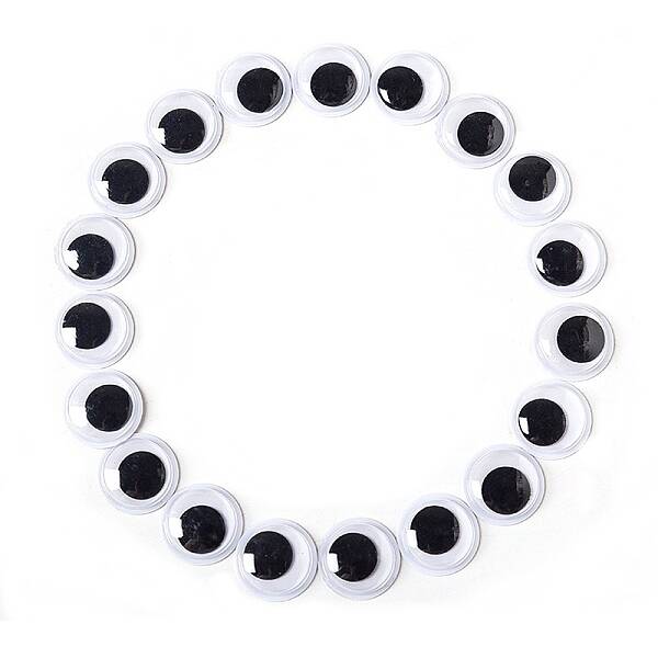 Black & White Plastic Wiggle Googly Eyes Cabochons