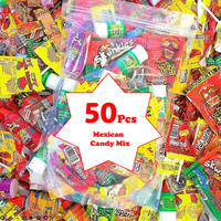 50 Pcs Mexican Candy Mix Assortment Variety Pack Individually Wrapped For Party Halloween Chritsmas Chocolate Sweet Spicy Can...