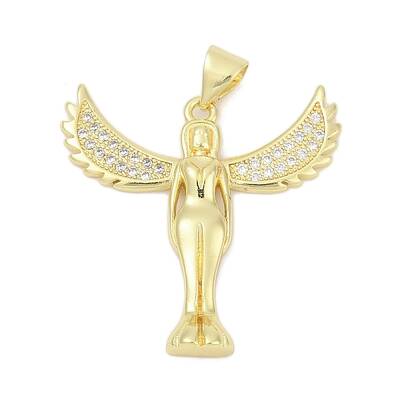 Brass Micro Pave Cubic Zirconia Pendants