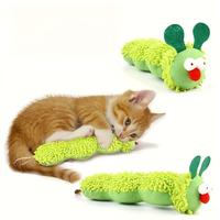 Cute Caterpillar Design Cat Plush Toy, 1 Count Interactive Cat Teaser Toy, Pet Chew Toy, Pet Teething Toy, Fun Indoor Cat Toy...