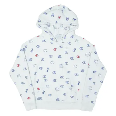 CHAMPION REVERSE WEAVE Mens White Hoodie L
