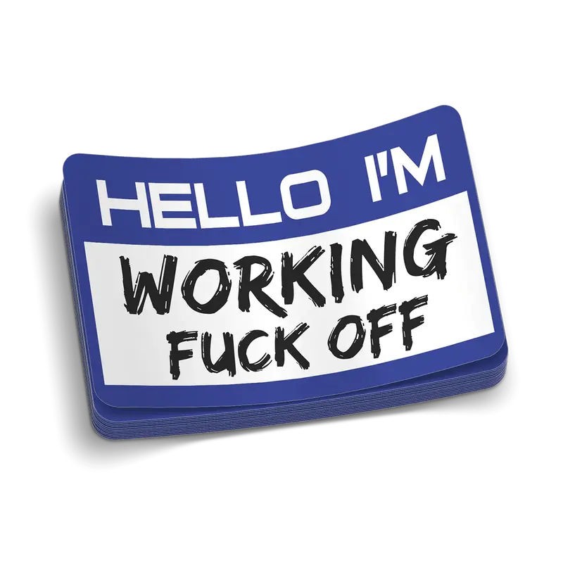 Hello Hard Hat Decal