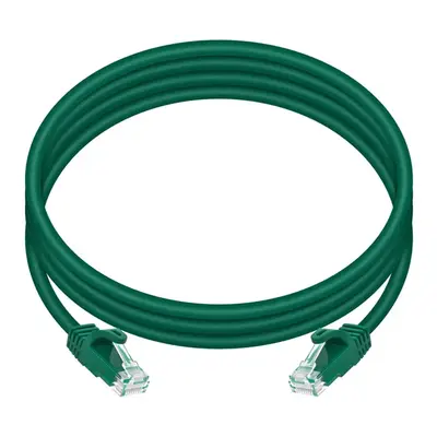11384 Monoprice Cat5e Ethernet Patch Cable FLEXboot Snagless RJ45 Stranded 350MHz UTP Pure Bare Copper 24AWG 7ft Green