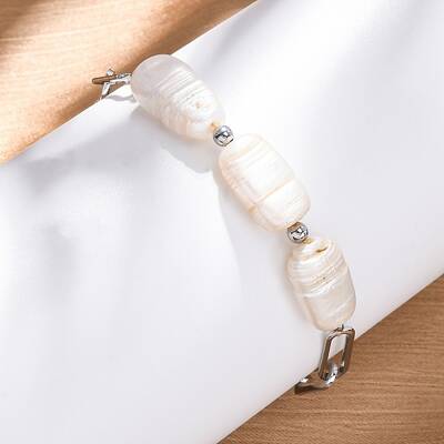 304 Stainless Steel Paperclip Chain Bracelets for Women