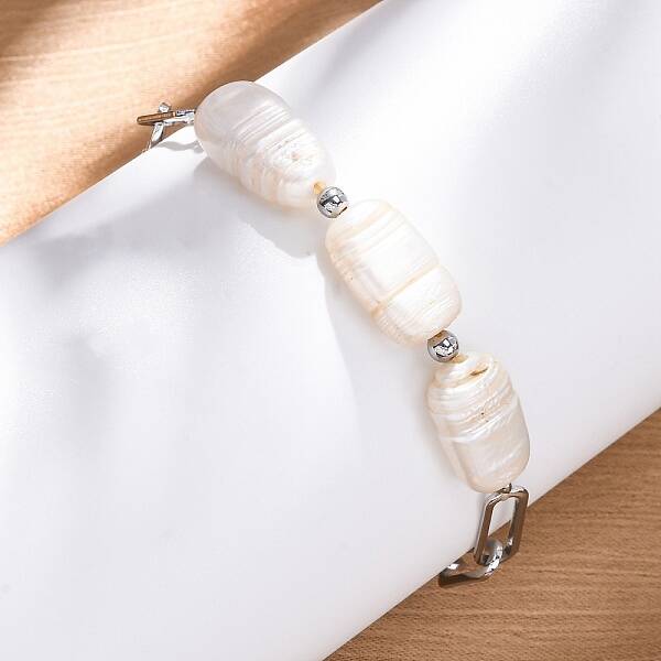 304 Stainless Steel Paperclip Chain Bracelets for Women