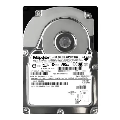 9X924 Dell 36GB Ultra-320 SCSI 15000 3.5-inch Hard Drive