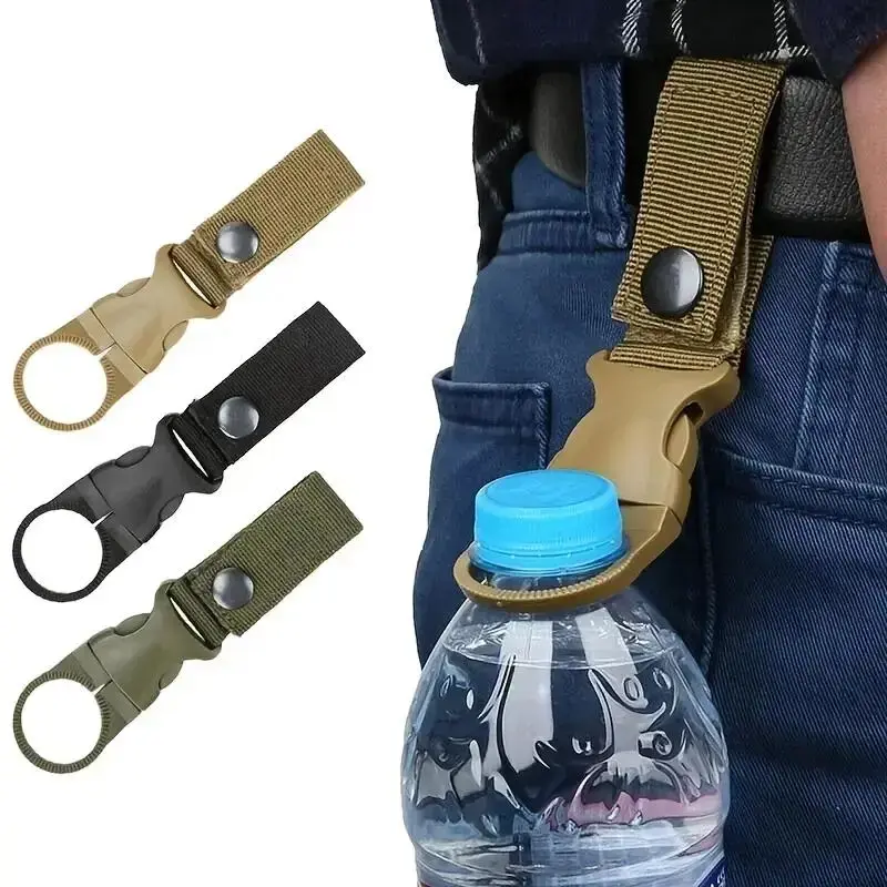 Random Color Portable Camping Bottle Clip, 1 Count Portable Water Drinkware Mug Holder For Outdoor Hiking Climbing, Christmas...