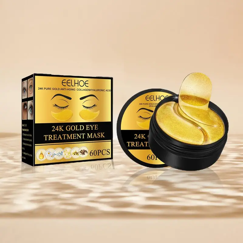 Golden Eye Mask, with Pure Natural Ingredients To Effectively Relieve Dry Skin and Make The Skin Around The Eyes Look More Vi...