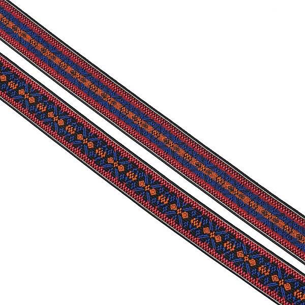Ethnic Style Embroidery Flat Polyester Elastic Rubber Cord/Band