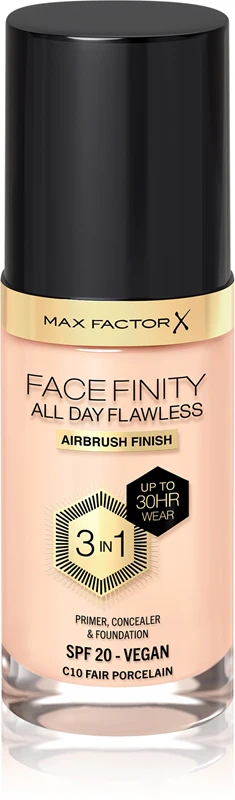 Max Factor Facefinity All Day Flawless 3 In 1 Foundation C10-Fair Porcelain 30ml