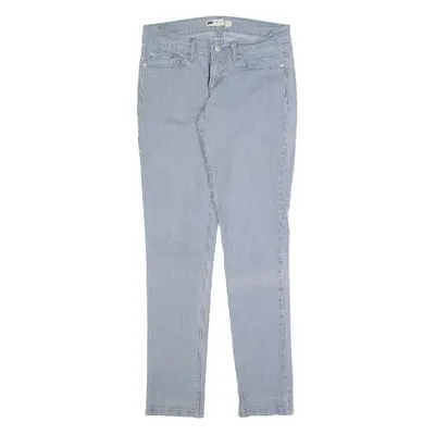 LEVI'S 524 Superlow Striped Womens Jeans Blue Slim Skinny W28 L30