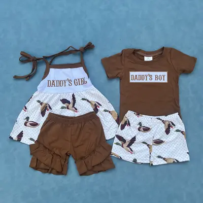 Daddy girl Daddys boy Father days kids matching outfit