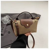 crossbody bags Women's Colorblock Zipper Shoulder Bag – Trendy Mini Crossbody, Versatile Daily Commuter Purse