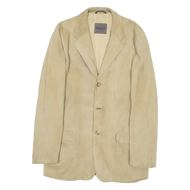 POLLINI Mens Overcoat Jacket Beige L