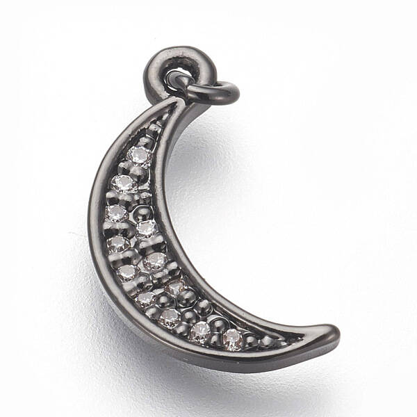 Brass Micro Pave Cubic Zirconia Charms