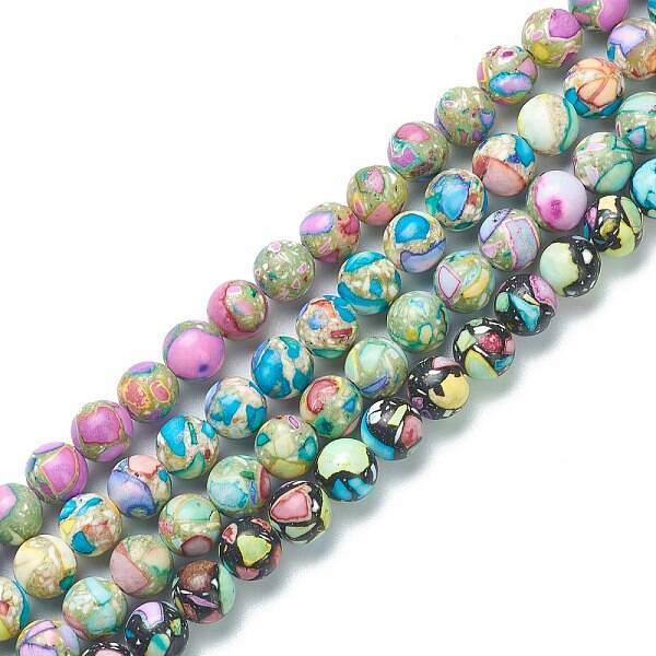 Assembled Natural & Dyed Magnesite Beads