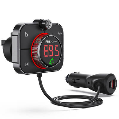Rexing FMT2 FM Transmitter Car Charger w/Bluetooth 5.0
