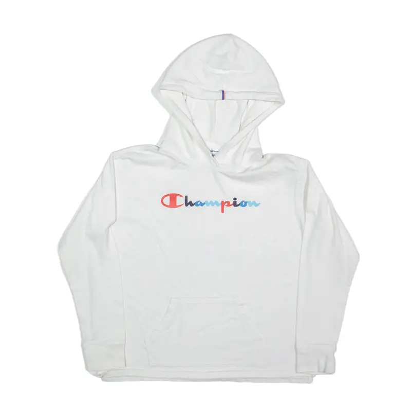 CHAMPION Hoodie White Pullover Womens M