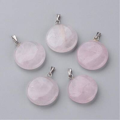 Natural Rose Quartz Pendants