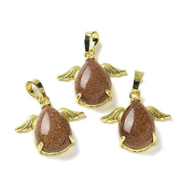 Synthetic Goldstone Pendants