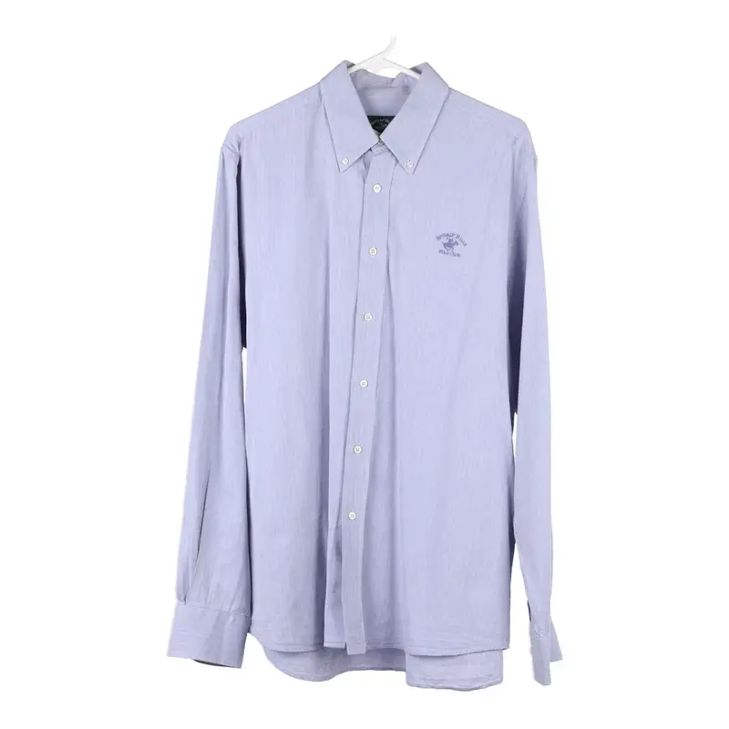 Beverly Hills Polo Club Shirt - 2XL Blue Cotton Blend
