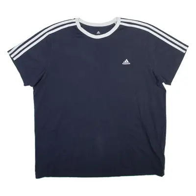 ADIDAS Mens T-Shirt Blue Crew Neck XL