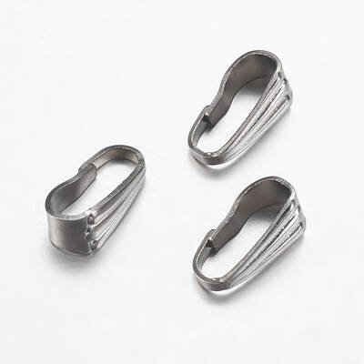 Tarnish Resistant 304 Stainless Steel Snap On Bails