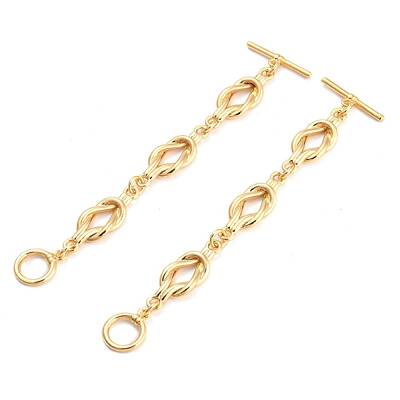 Brass Toggle Clasps with Links