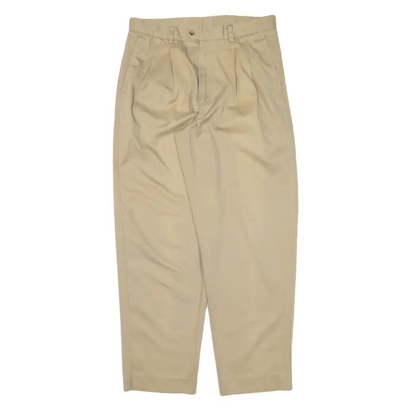 NAUTICA Chino Mens Trousers Beige Classic Tapered W34 L31