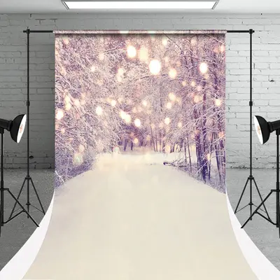 Snowfield Forest Bokeh Photography Sweep Backdrop - Aperturee