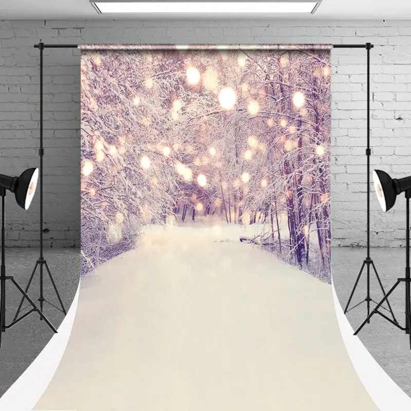 Snowfield Forest Bokeh Photography Sweep Backdrop - Aperturee