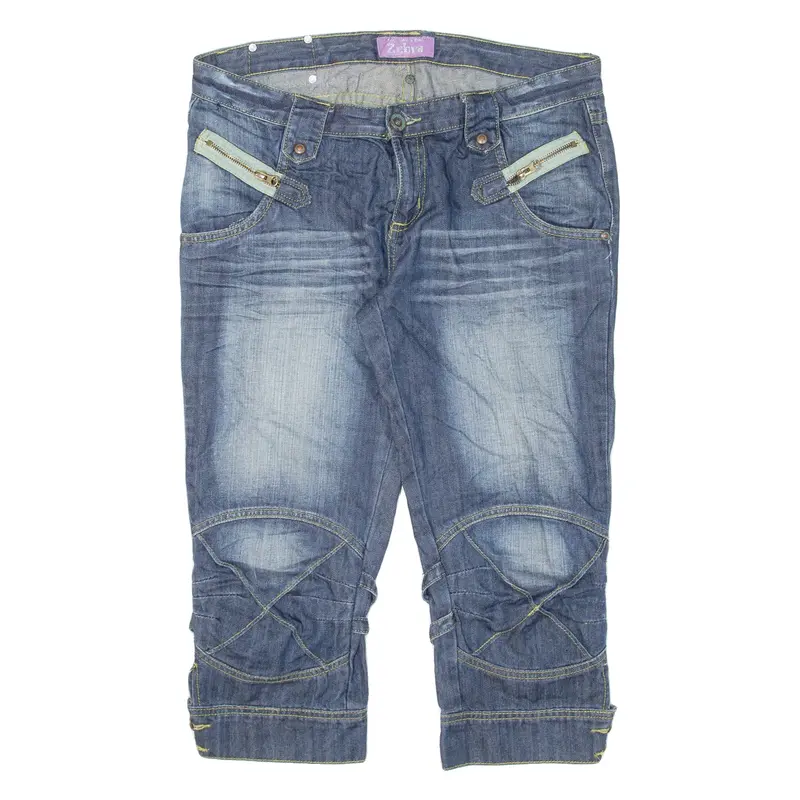 ZEBRA Cropped Womens Jeans Blue Regular Tapered W32 L20