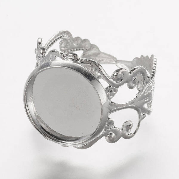 Cuff Brass Filigree Ring Setting