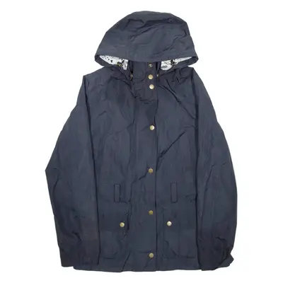 BARBOUR Womens Rain Jacket Blue Hooded UK 12