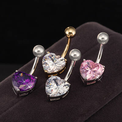 Brass Cubic Zirconia Belly Rings