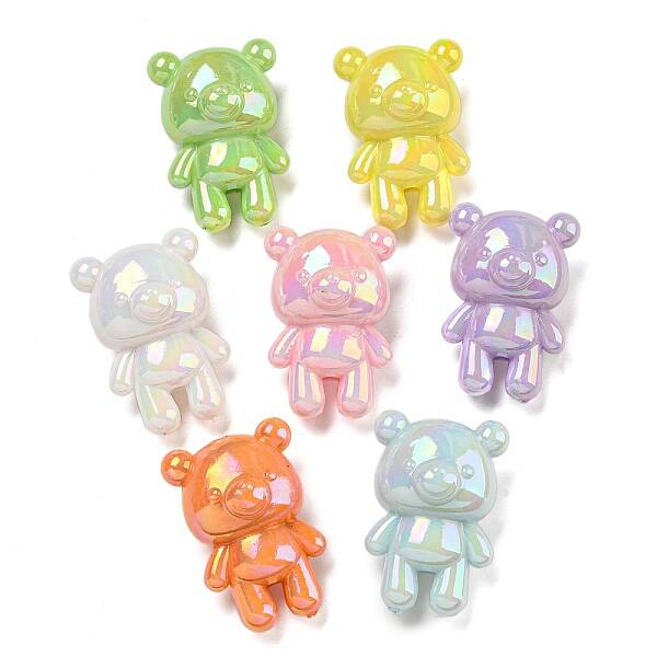 UV Plating Iridescent Acrylic Beads