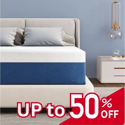 Twolike Memory Foam Mattress, Cooling Gel Infused Mattress, Medium Firm Feel, Fiberglass free, Twin Full Queen King