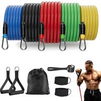 Exercise Bands,Resistance Bands with Handle,Work Out Bands with Handles,Home Gym Equipment Workout Bands for Full-Body Toning...